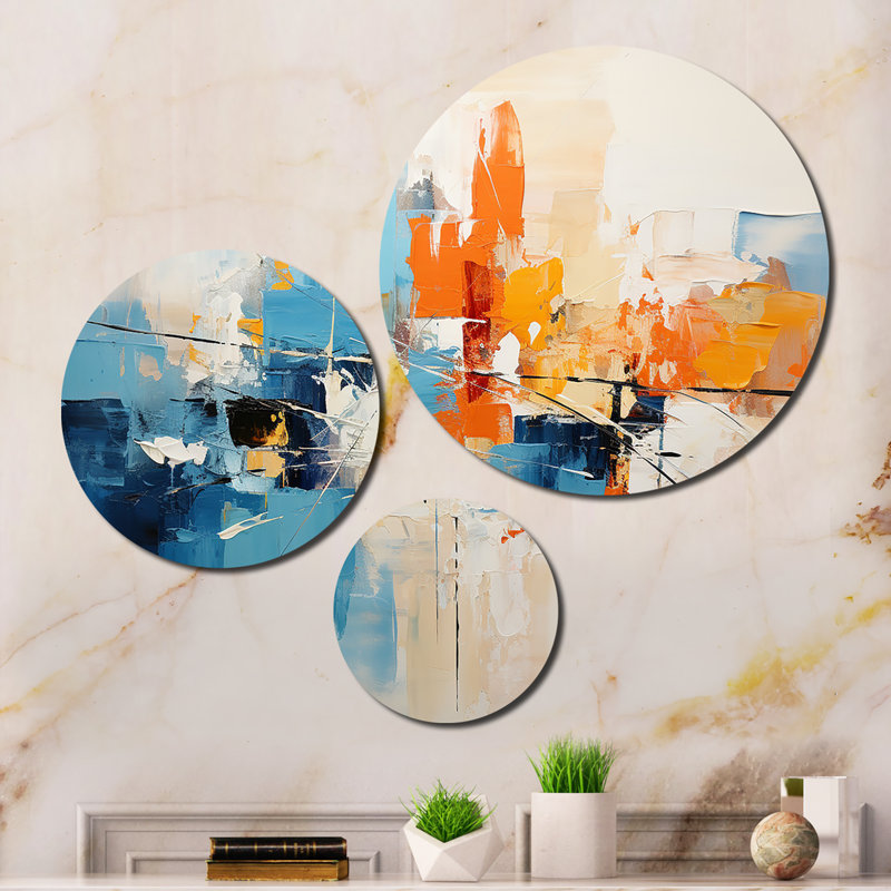 Paper Euphoria I - Abstract Collages Living Room Set