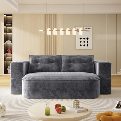 Canapé-lit pliable en velours côtelé 78,7 po 2-en-1 78,7 po polyvalent pour salon / bureau