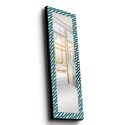 Élégant miroir décoratif avec cadre 100% bois de pin, 15,7 po x 47,2 po | Miroir en verre véritable (épaisseur: 0,2 pouce) | Peinture sur tissu élégante | Idéal pour le salon, la chambre à coucher et le vestibule