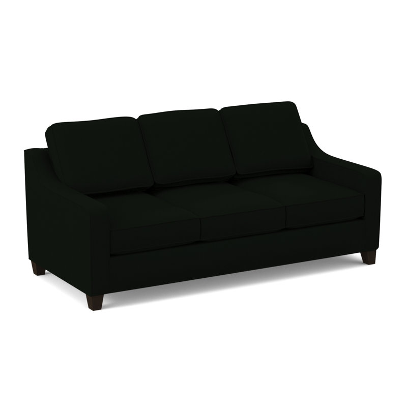 Clark 82" Square Arm Sofa with Reversible Cushions, Cafelle, Dorset Black