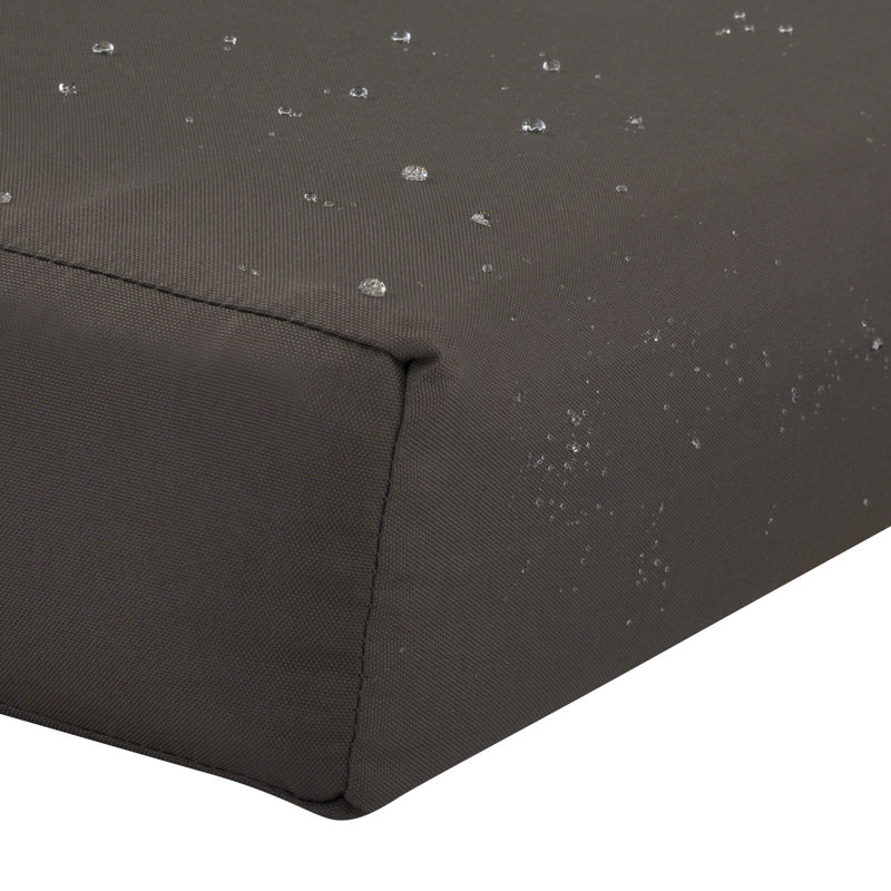Jaylon Outdoor Dining Chair Cushion Cover, Dark Taupe, 23" W x 23" D