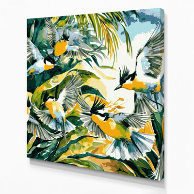 Art mural sur toile vert