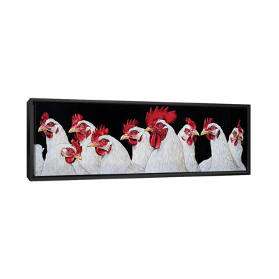 Coq et Harem - Reproduction d'art graphique panoramique sur toile