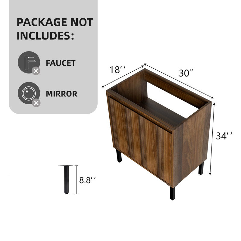 30 Inch Bathroom Vanity Cabinet Base - Sink Not Included | Gift Idea