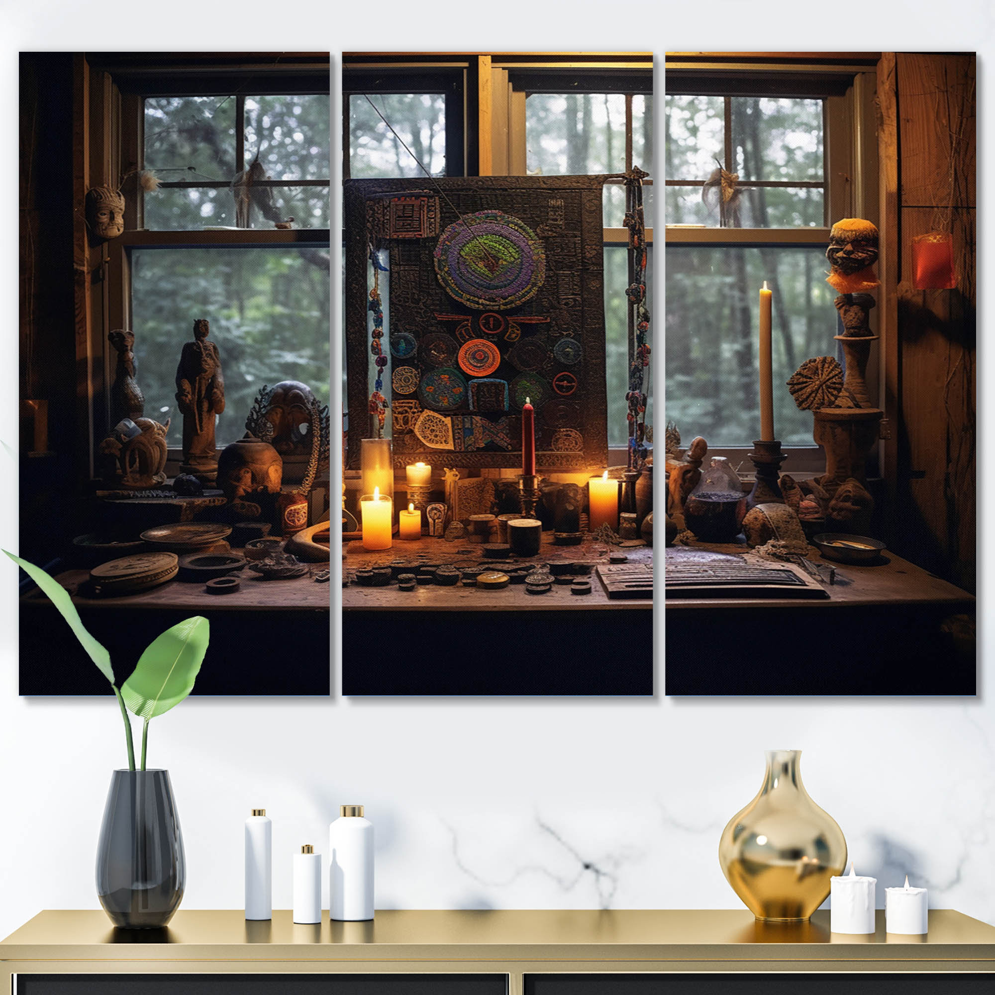 Red Barrel Studio Shamanic Altar With Sacred Objects V - Christianism ...