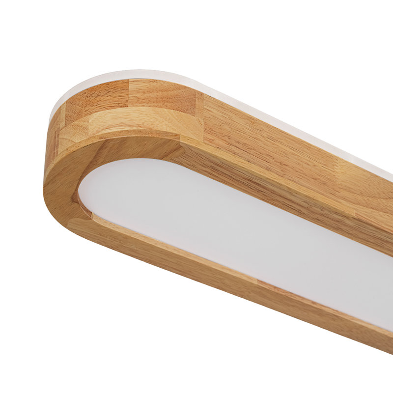 Plafonnier encastré ovale en bois Cristalle, 3000 K