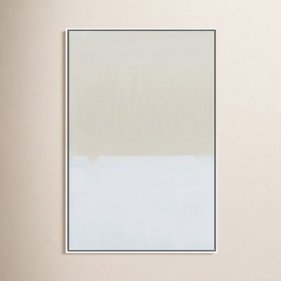 Cortland Alabaster Abstract - Floater Frame Painting Print on Canvas
