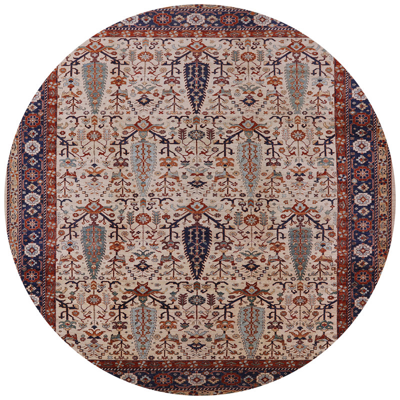 Tapis brun Beula, Rond 8 pi