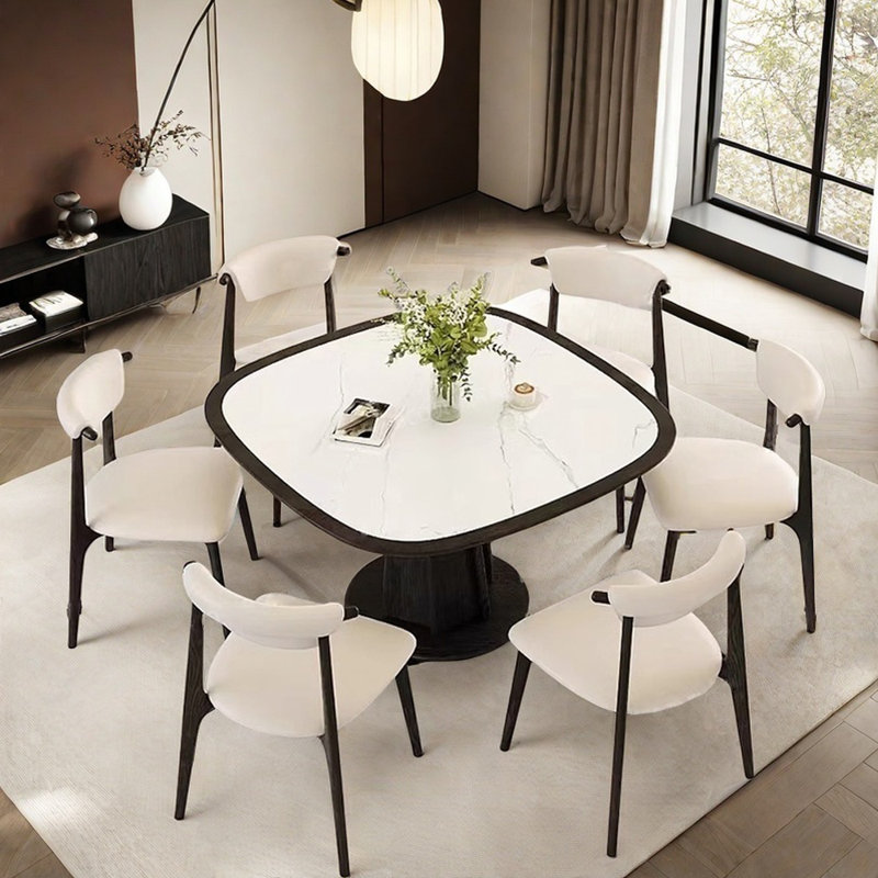 Table et chaise de salle à manger rétro, H 29,5 po x L 47,2 po x l 47,2 po