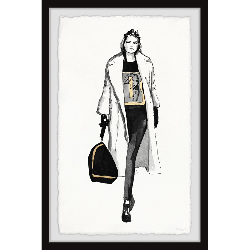 White Coat by Parvez Taj - Single Picture Frame Painting, 45cm H x 38cm W
