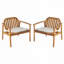Fauteuil de patio extérieur en bois d'acacia