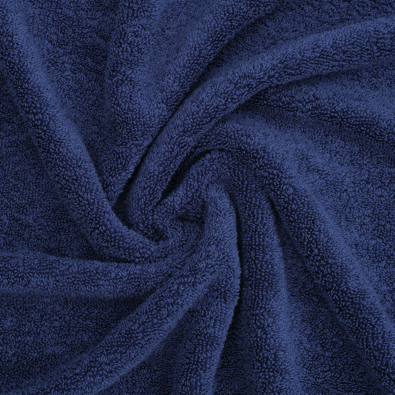 Maleigh 100% Cotton Soft Absorbent 4 Piece Washcloths Set, Navy Blue