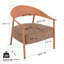 Holiday - Ensemble moderne de chaises d'appoint 2 pièces avec table basse - Ensemble de canapé en PP et à structure en acier abricot, sièges rembourrés pour le salon, le salon et le balcon (2 chaises + 1 table)-1943111637
