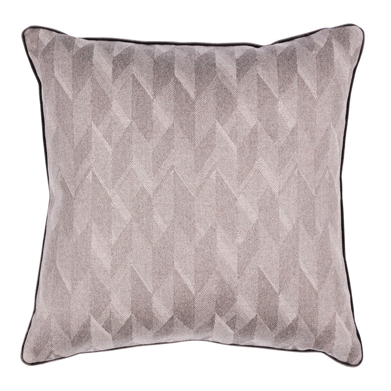 Schumacher x Patterson Flynn Ezra Wool Pillow, Basalt, 18" x 18"