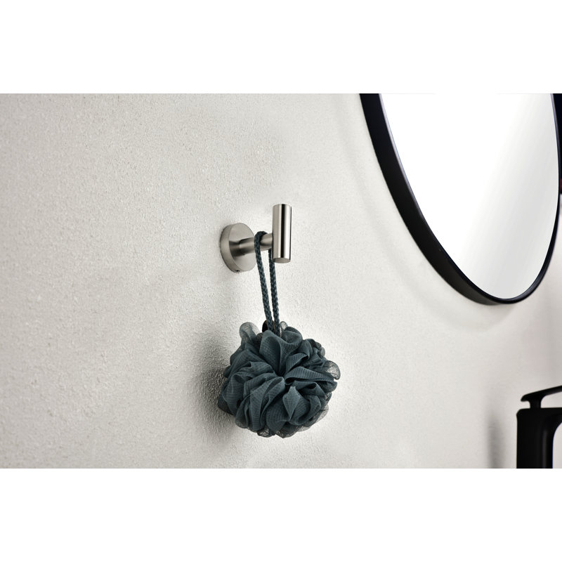 Ensemble de porte-serviettes de salle de bain en acier inoxydable 6 pièces, Argent argent