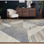 Tapis géométrique en laine noué à la main gris / gris anthracite / brun-66798455