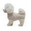 Hand-Knit Alpaca Wool Bichon Frise Dog Hanging Figurine Ornament