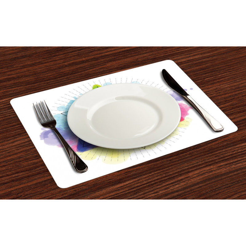 Polyester Abstract Rectangle Placemat
