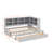 Wooden Daybed With Two Storage Drawers, 12-Storage Cabinet, LED Lights & Charging Station-1556519913