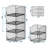 5-Tier Stackable Closet Organizer Shelf Foldable Metal Storage Bins
