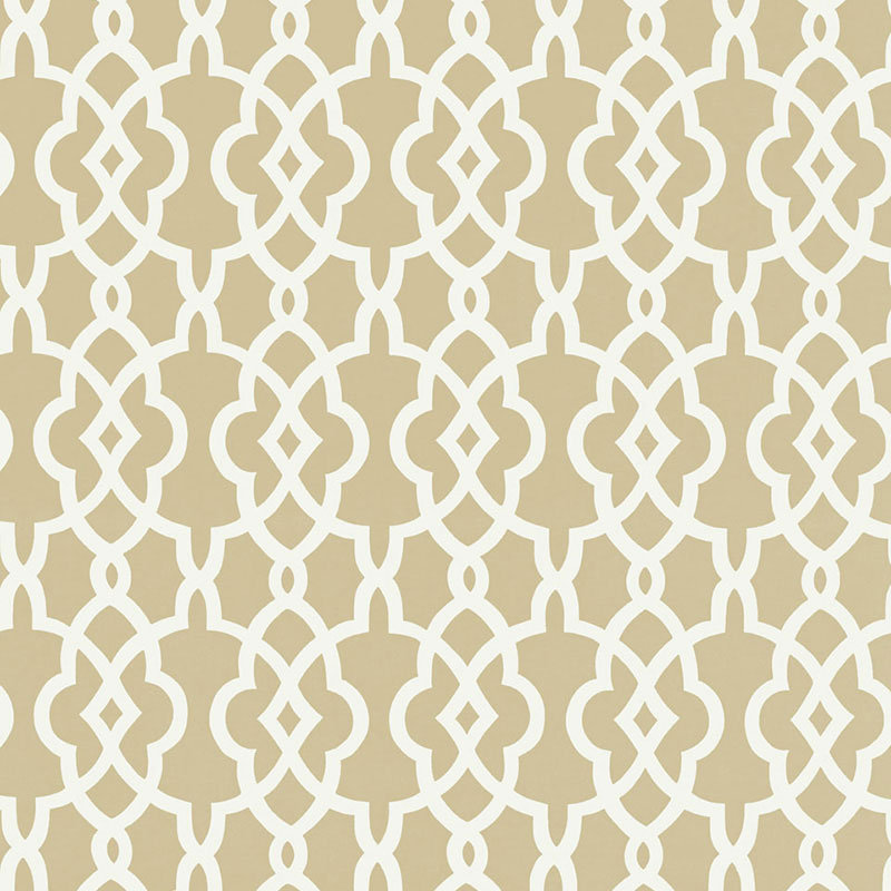 Papier peint avec frettes Summer Palace, Sable