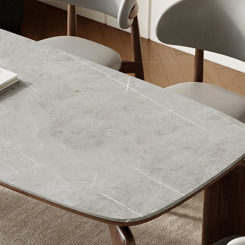 Modern Nordic Rectangular Dining Table, 29.5"H x 63"L x 31.5"W