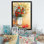 Bouquet de fleurs rouges et blanches - Illustration de toile traditionnelle
