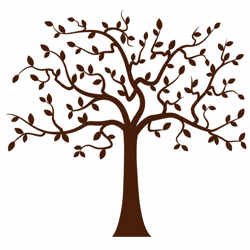 Plants & Flowers Non-Wall Damaging Wall Decal, Scheme A