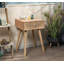Table de chevet en rotin naturel 1 porte Twining