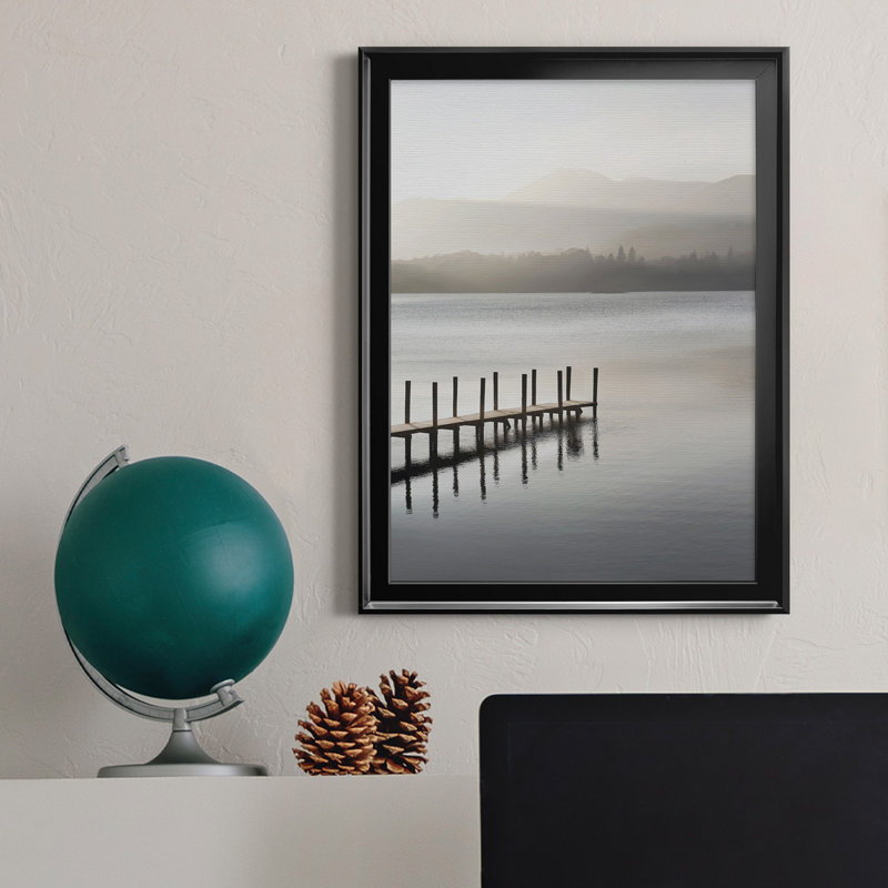 Dusky Dawn - Photographie avec cadre photo, H 22,5 po x l 30,5 po x P 1,5 po, Toile avec cadre noir, Pas de tapis