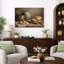 «Rustic Kitchen Still Life with Bread and Pottery», reproduction d'art sur toile encadrée-1350883457-1350883485