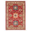 Tapis rouge en laine noué à la main de conception unique 8 pi 9 po x 12 pi 7 po New Age Gesti