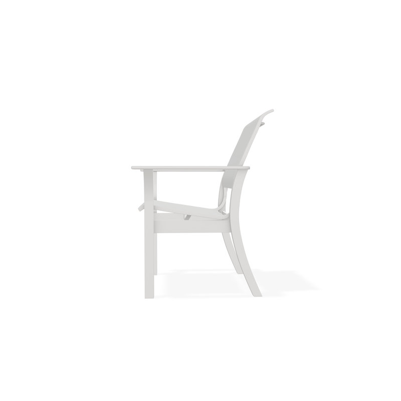 Leeward Outdoor Dining Chair, Snow, White 6D Sunbrella®