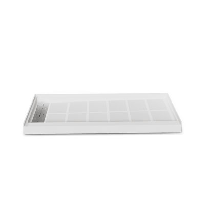 60" W X 34" D Single Threshold Shower Pan Base With Drain Cover Included, Non-slip