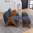 Solid Wood Cushioned Leisure Chair Set (Set Of 2)-1682116802