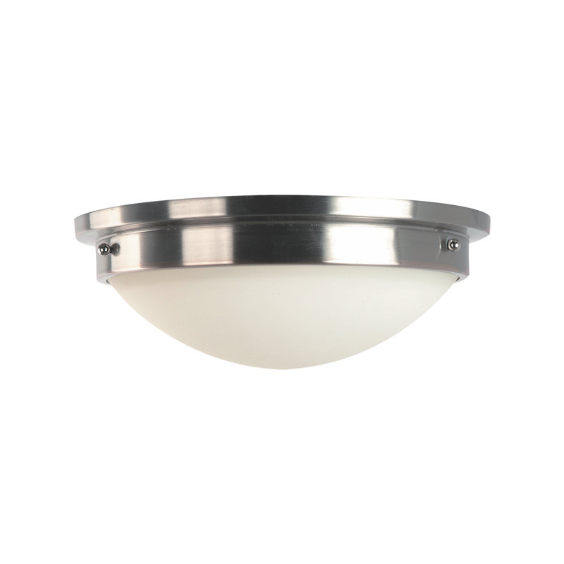 Declan Glass Flush Mount, Nickel