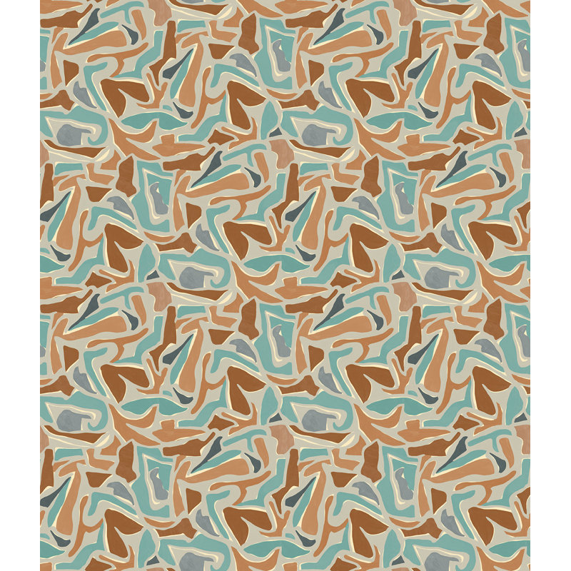 Puzzle Petite 10cm x 60m Wallpaper Roll, Grey/Green/Orange