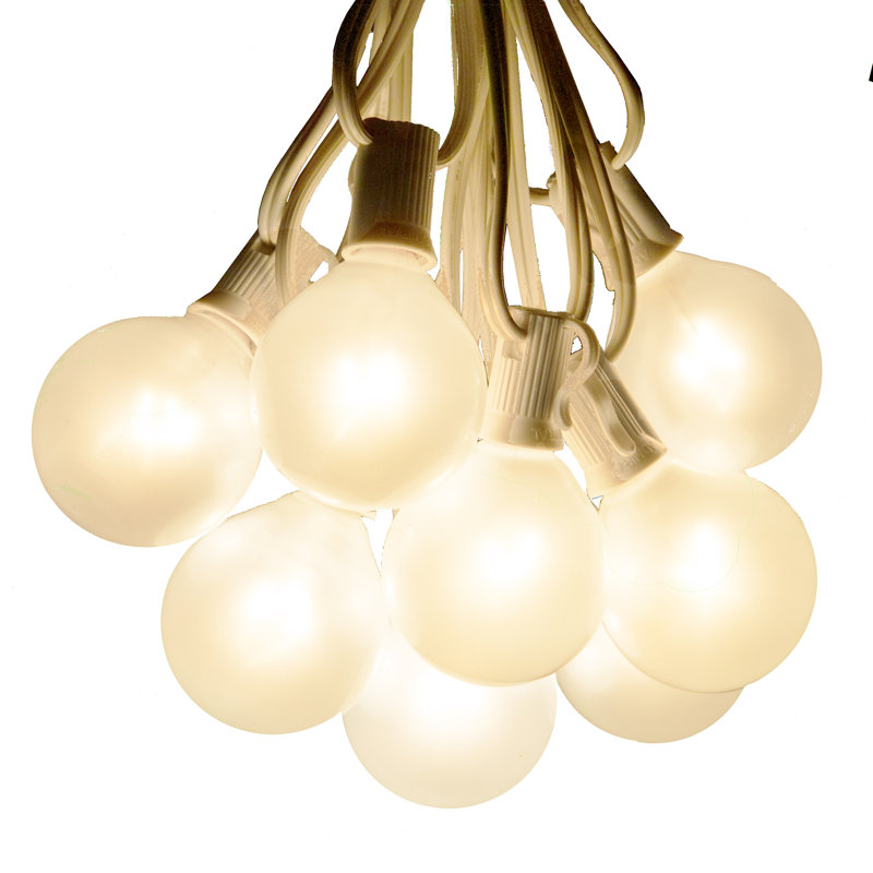 Beeston Outdoor 50 - Bulb 50'' Plug-in Globe String Light, White