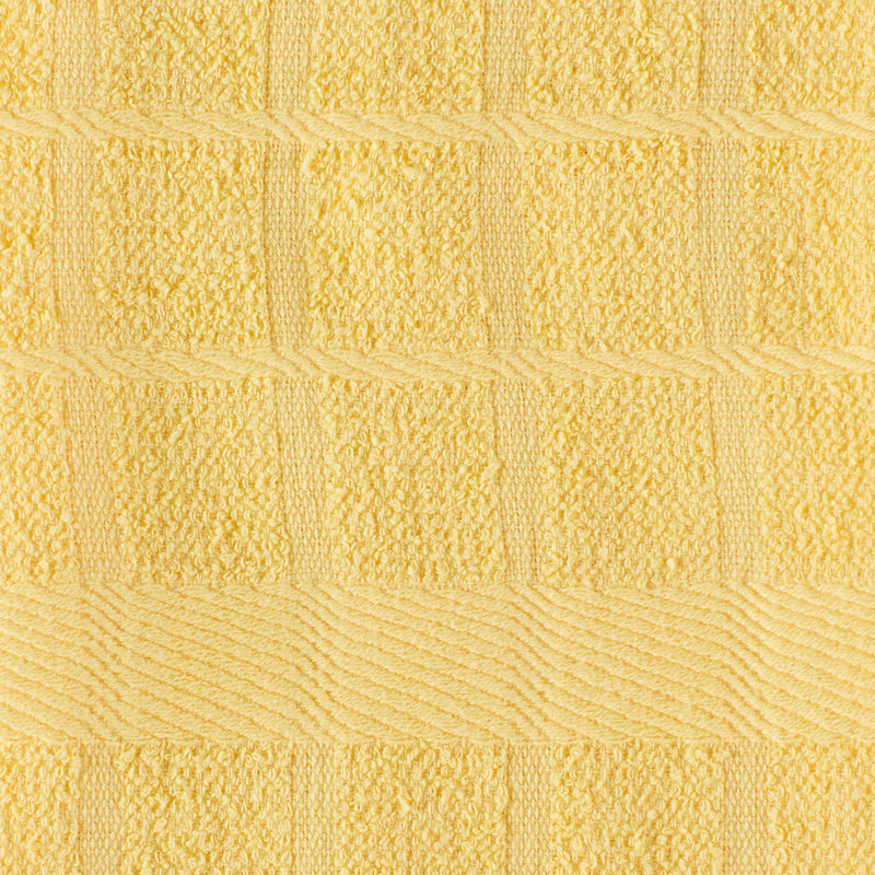 Cotton Checkered Waffle Tea Towel Kitchen Towel, Yellow