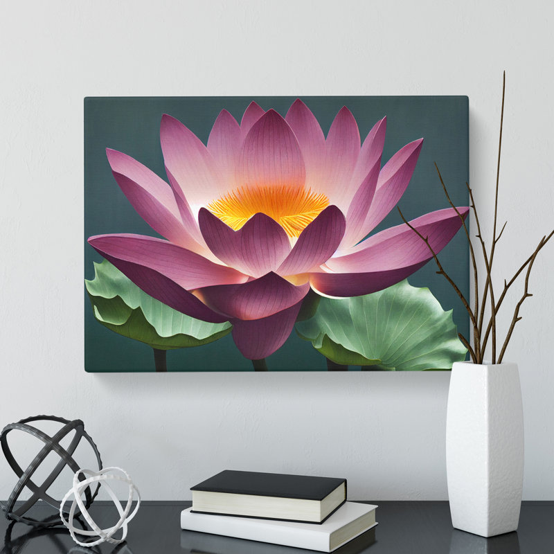 Breathtaking Lotus Flower - Wrapped Canvas, 50cm H x 76cm W x 3cm D