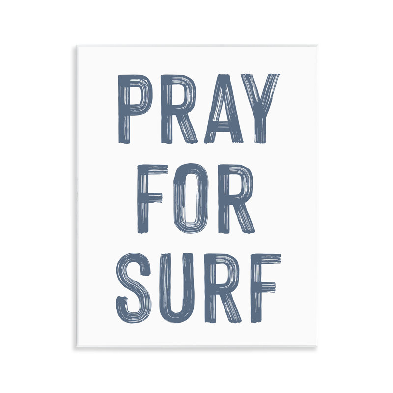 «Summer Sentiment Pray For Surf», plaque murale avec lettres et lignes