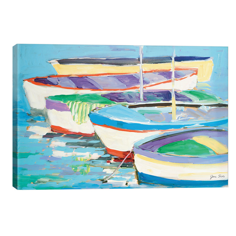 Row Your Boats by Jane Slivka - Wrapped Canvas Painting, 66.04 cm H x 45.72 cm W x 1.91 cm D