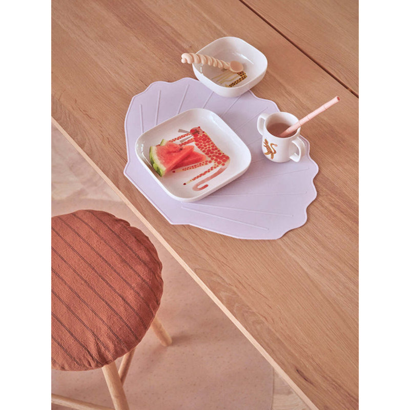 Silicone Scalloped Placemat, Lavender