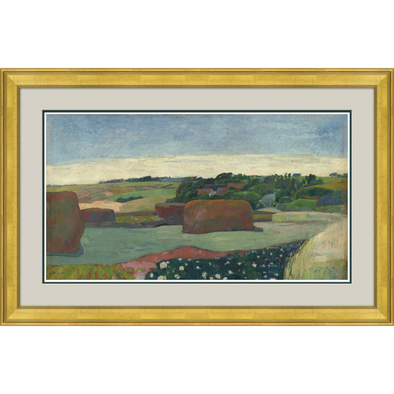 Haystacks In Brittany Giclee Print by Paul Gauguin