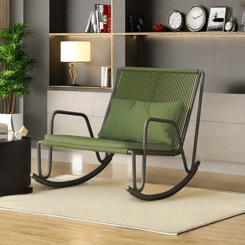 Fauteuil de détente moderne et ergonomique, Vert, Noir/vert