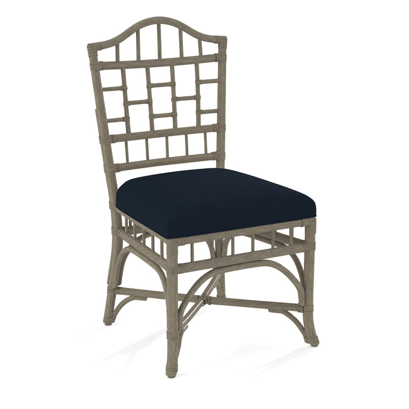 Chippendale Side Dining Chair, Truffle, Black Geometric; 0425-81