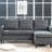 76.3 " Faux Leather Sofa