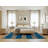 Machine Washable Horizontal Stripes Green Area Rug-1573848044