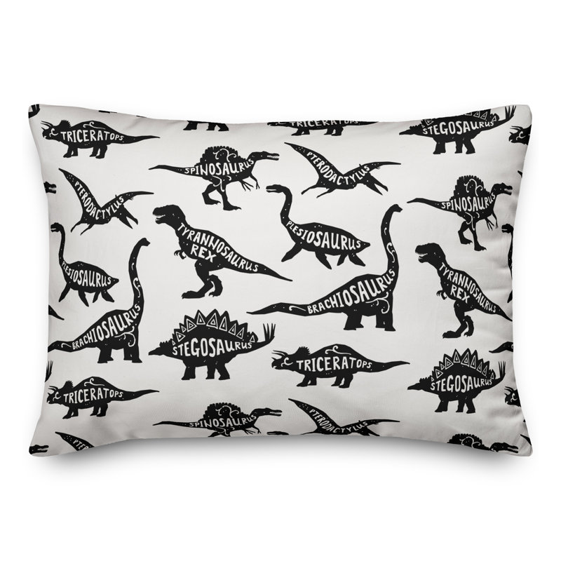 Rectangular Pillow Cover & Insert, Black 