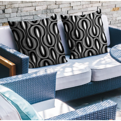 No Decorative Addition Outdoor Reversible Throw Pillow